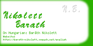 nikolett barath business card